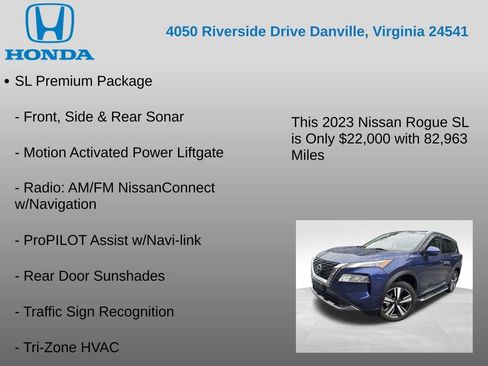 Used 2023 Nissan Rogue SL w/ SL Premium Package FWD image 7