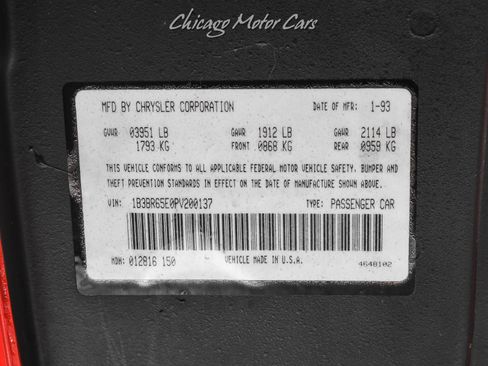 Used 1993 Dodge Viper RT/10 image 52