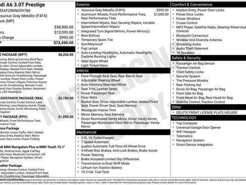 Used 2019 Audi A6 3.0T Prestige w/ Prestige Package image 7