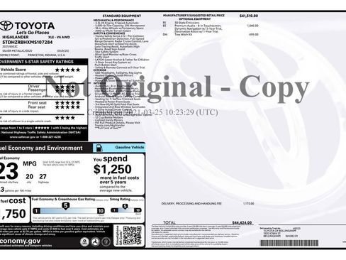 Used 2021 Toyota Highlander XLE image 2