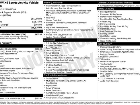 Used 2024 BMW X5 sDrive40i w/ Parking Assistance Package RWD image 68