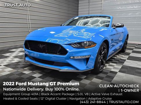 Used 2022 Ford Mustang GT Premium w/ Equipment Group 401A RWD image 1