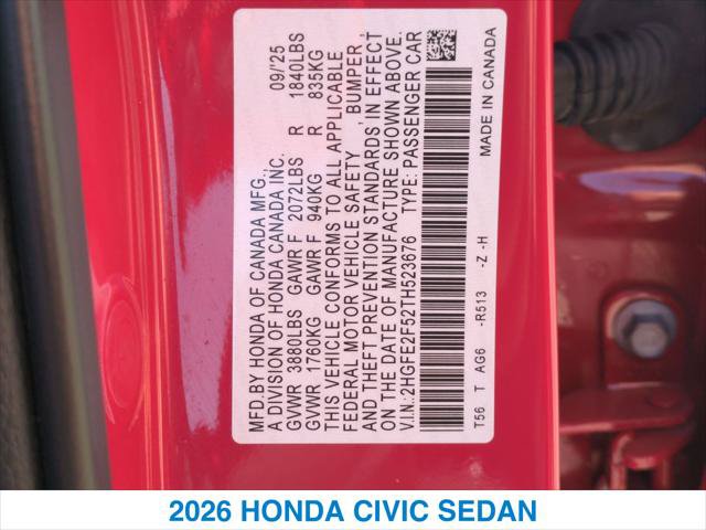 Certified 2026 Honda Civic Sport image 26