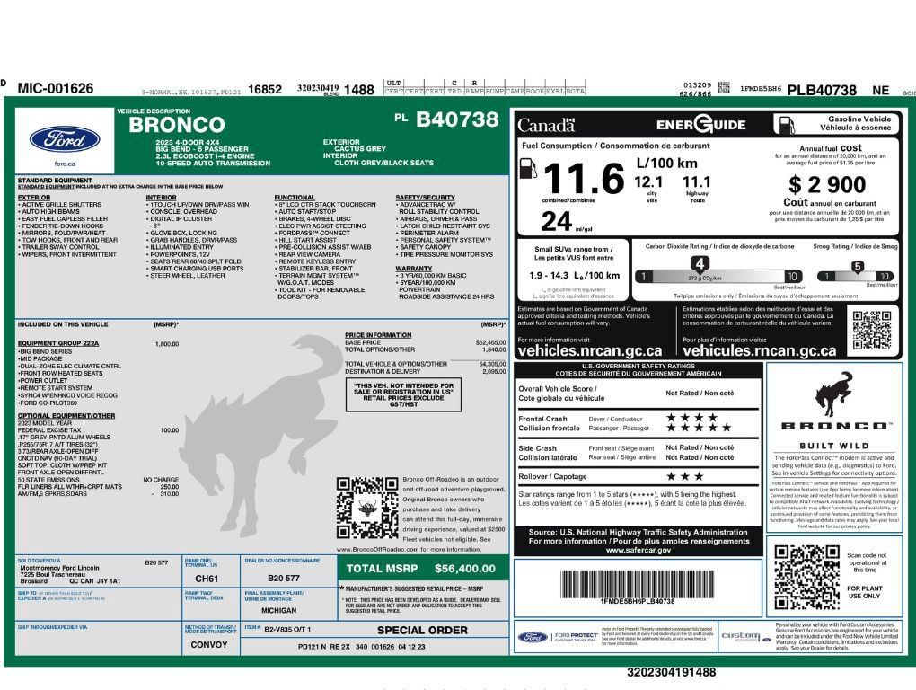 Used 2023 Ford Bronco Big Bend AWD/4WD image 2