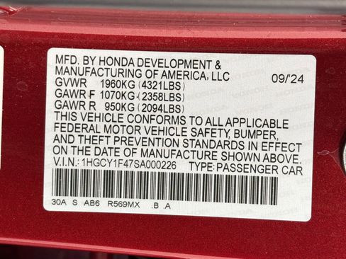 Certified 2025 Honda Accord SE image 21