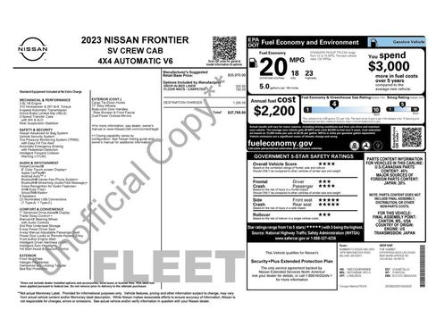 Used 2023 Nissan Frontier SV AWD/4WD image 4