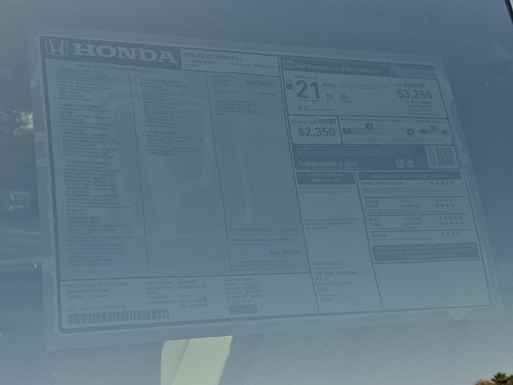 New 2026 Honda Pilot EX-L image 3