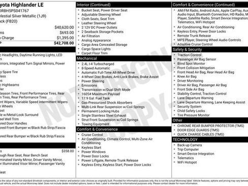 Used 2023 Toyota Highlander LE image 35