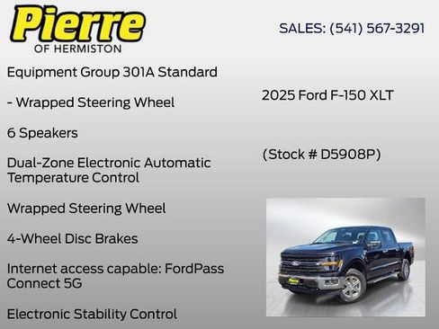 Certified 2025 Ford F150 XLT w/ Equipment Group 301A Standard AWD/4WD image 13