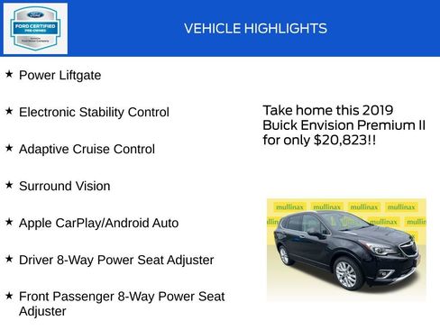Used 2019 Buick Envision Premium w/ Driver Confidence Package AWD/4WD image 19