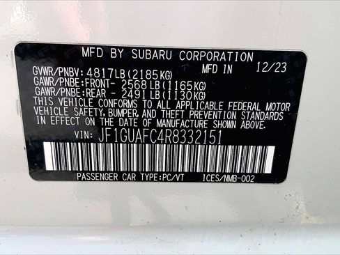 Certified 2024 Subaru Impreza 2.0i Sport AWD/4WD image 33