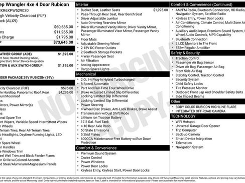 Used 2023 Jeep Wrangler Unlimited Rubicon 4xe w/ Cold Weather Group image 35