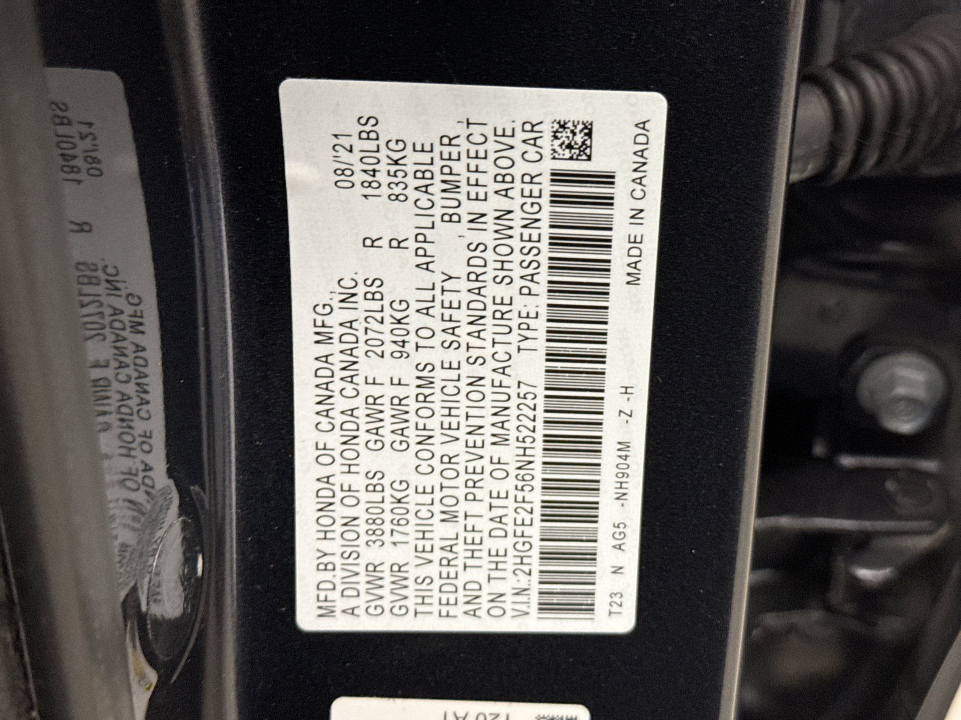 Used 2022 Honda Civic Sport image 21
