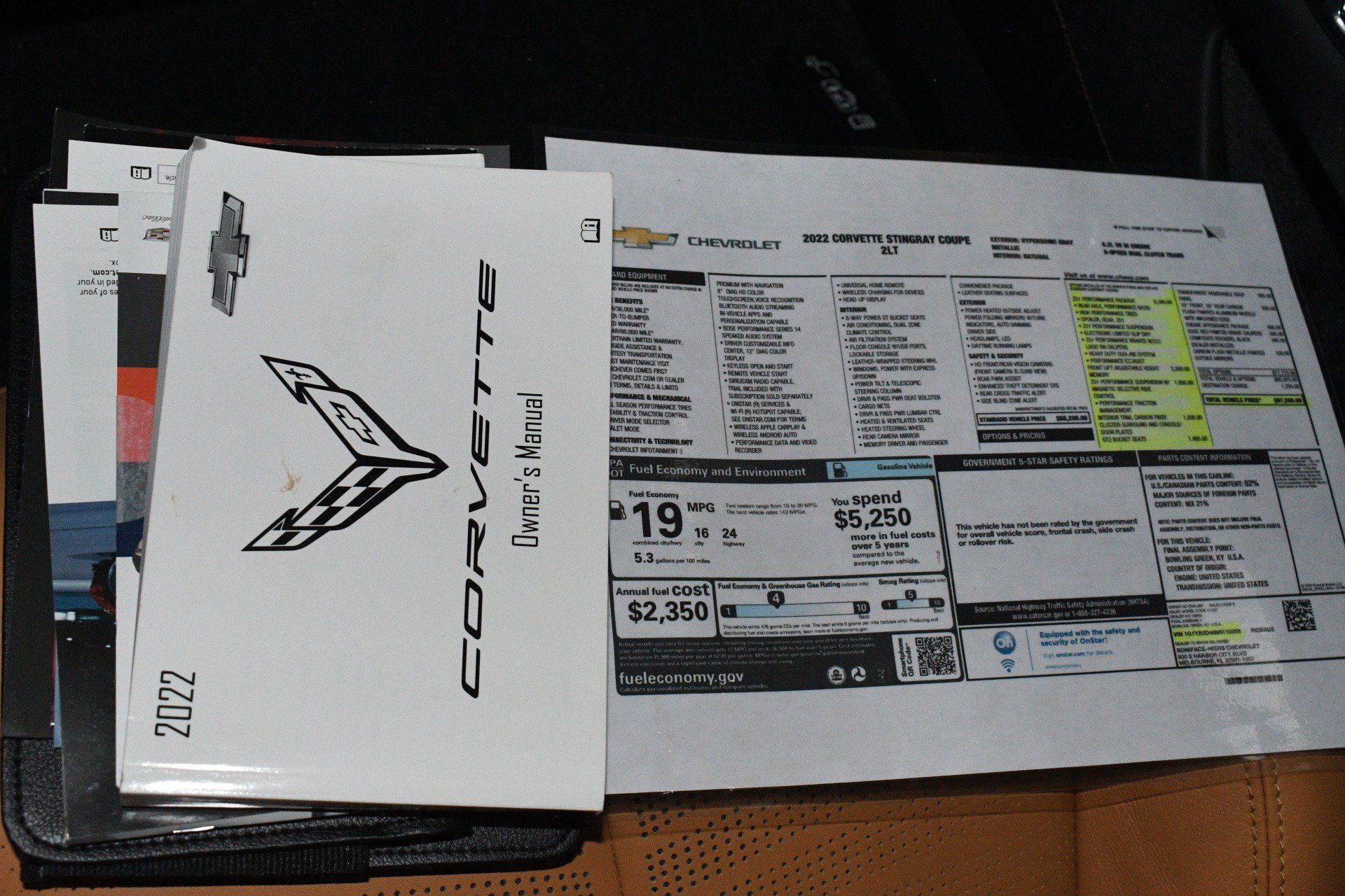 Used 2022 Chevrolet Corvette Stingray Preferred Cpe w/ Z51 Performance Package RWD image 98