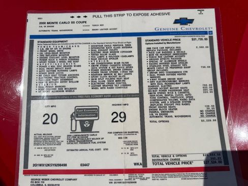 Used 2000 Chevrolet Monte Carlo SS FWD image 10