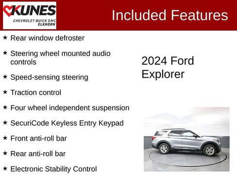Used 2024 Ford Explorer XLT w/ Equipment Group 202A AWD/4WD image 3