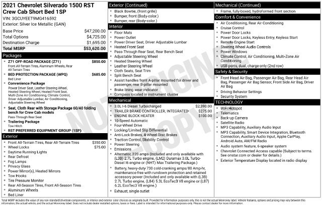 Used 2021 Chevrolet Silverado 1500 RST w/ Z71 Off-Road Package AWD/4WD image 24