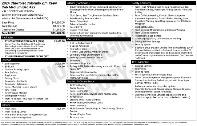 Used 2024 Chevrolet Colorado Z71 w/ Z71 Convenience Package 2 AWD/4WD image 36