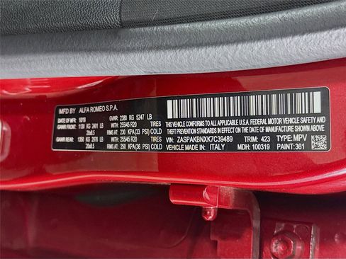Used 2019 Alfa Romeo Stelvio Ti Sport w/ Quick Order Package 22S Sport AWD/4WD image 39