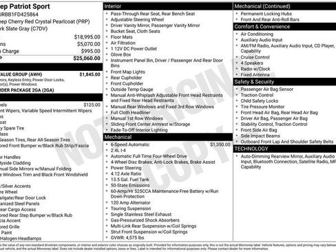 Used 2015 Jeep Patriot Sport w/ Power Value Group image 6