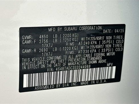 Certified 2025 Subaru Outback Premium w/ Popular Package #1A image 29