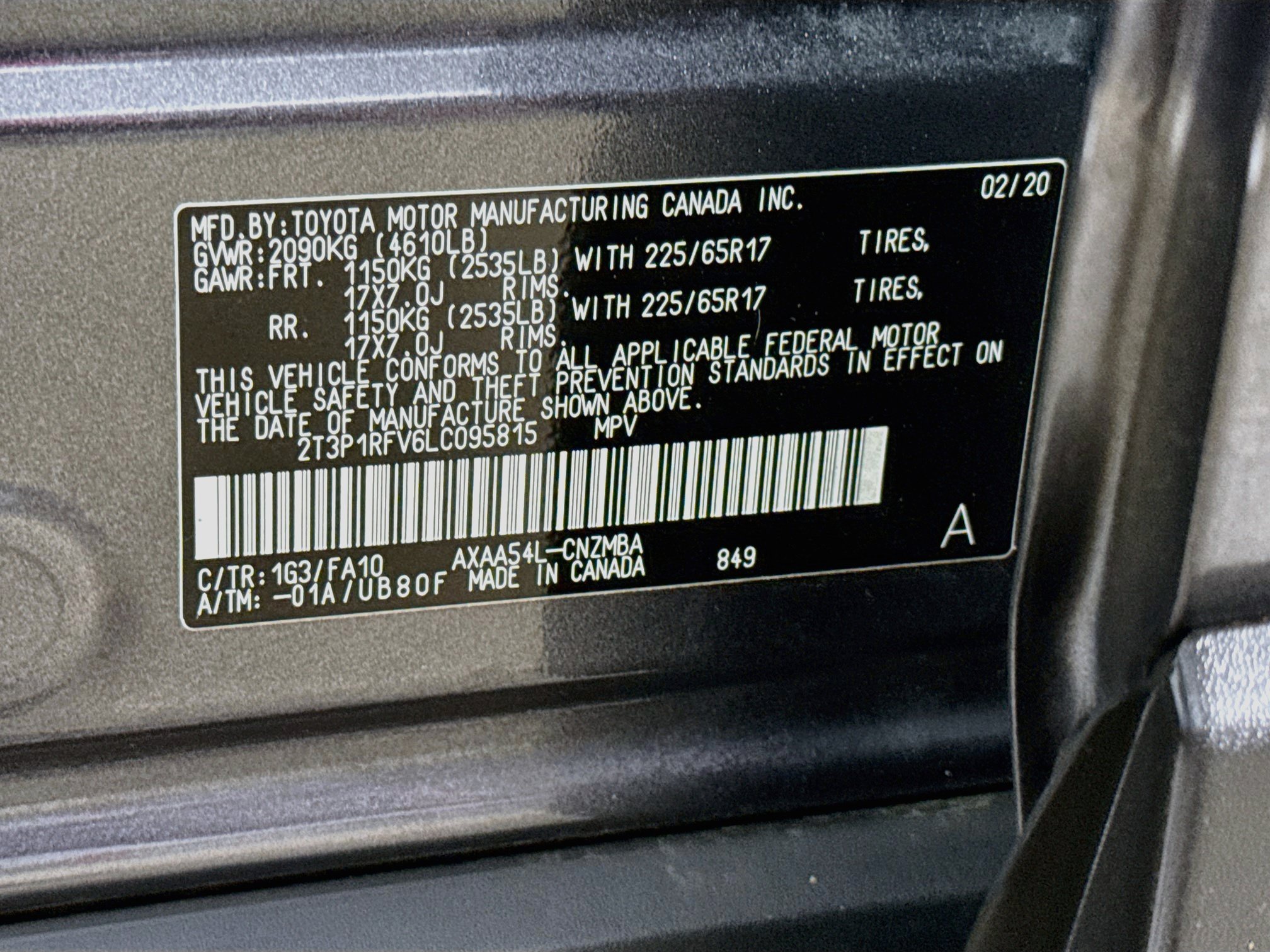 Certified 2020 Toyota RAV4 XLE w/ Convenience Package AWD/4WD image 30