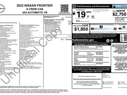 Used 2022 Nissan Frontier S w/ Technology Package AWD/4WD image 3