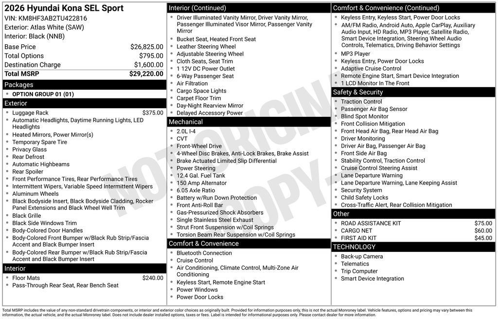 New 2026 Hyundai Kona SEL Sport FWD image 5