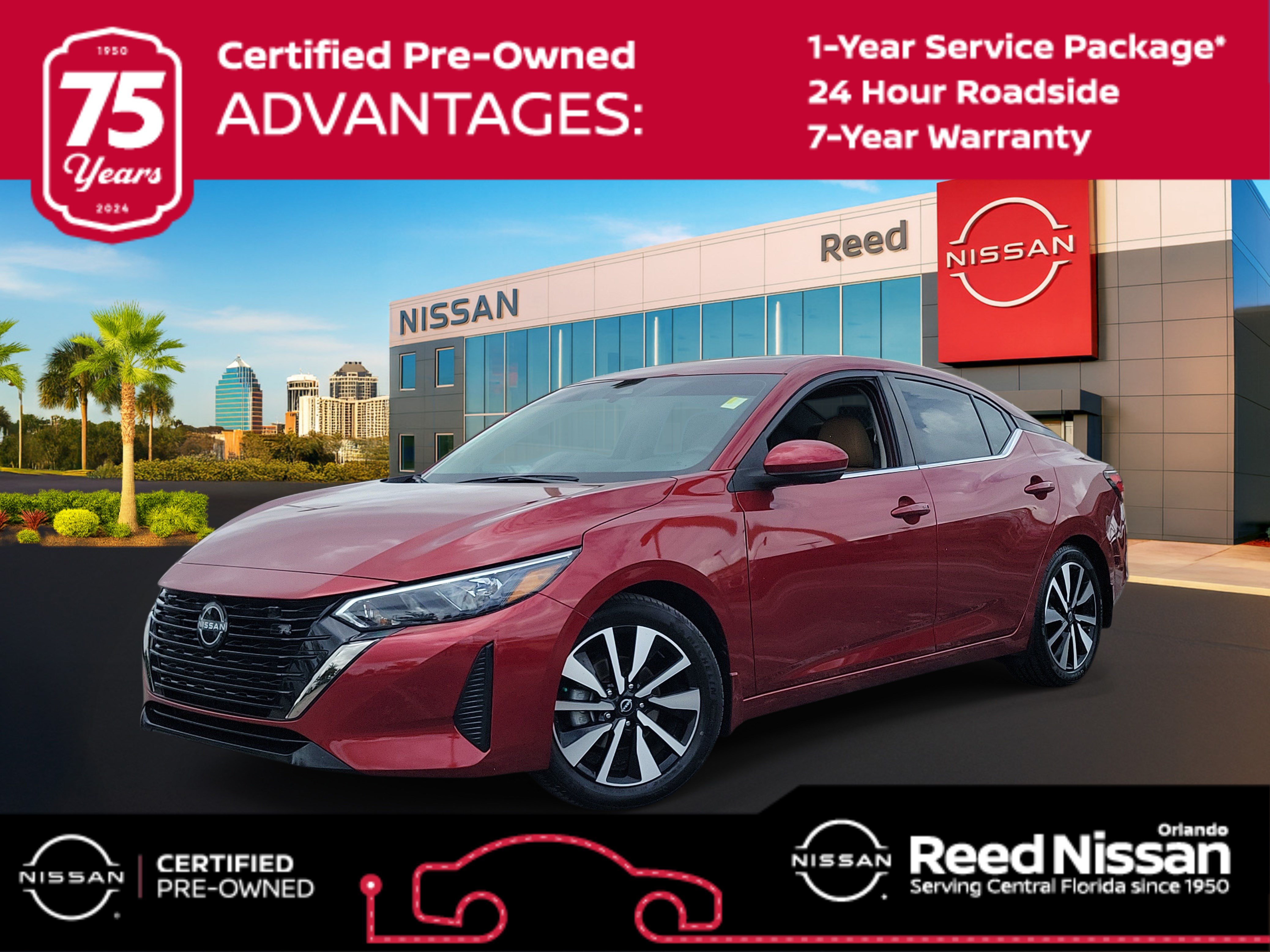 Certified 2024 Nissan Sentra SV w/ SV Premium Package FWD image 1