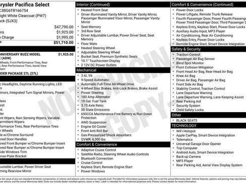 New 2026 Chrysler Pacifica Select AWD/4WD image 3