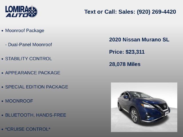 Used 2020 Nissan Murano SL AWD/4WD image 8