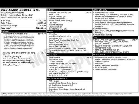 Certified 2025 Chevrolet Equinox EV RS w/ Convenience Package II AWD/4WD image 53