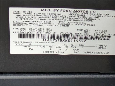 Used 2019 Ford Taurus Limited FWD image 22