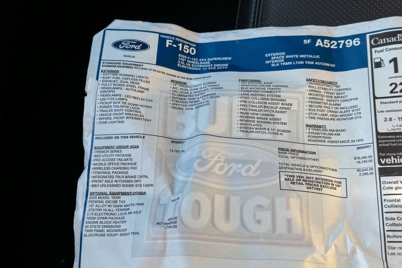 Used 2025 Ford F150 Tremor w/ Equipment Group 402A High AWD/4WD image 40