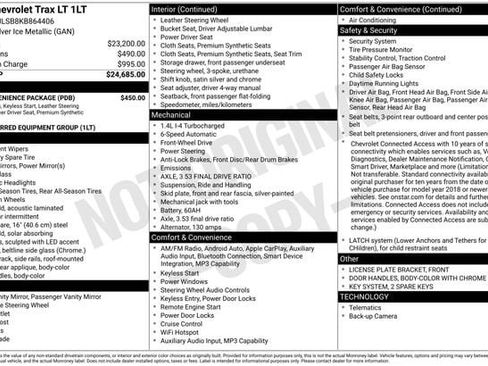 Certified 2019 Chevrolet Trax LT w/ LT Convenience Package FWD image 15