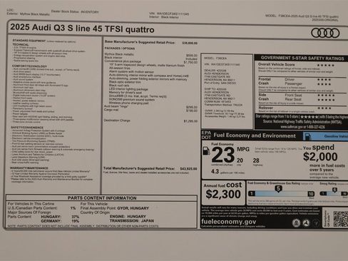 New 2025 Audi Q3 2.0T Premium image 32