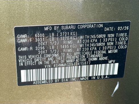 New 2026 Subaru Ascent Limited image 43