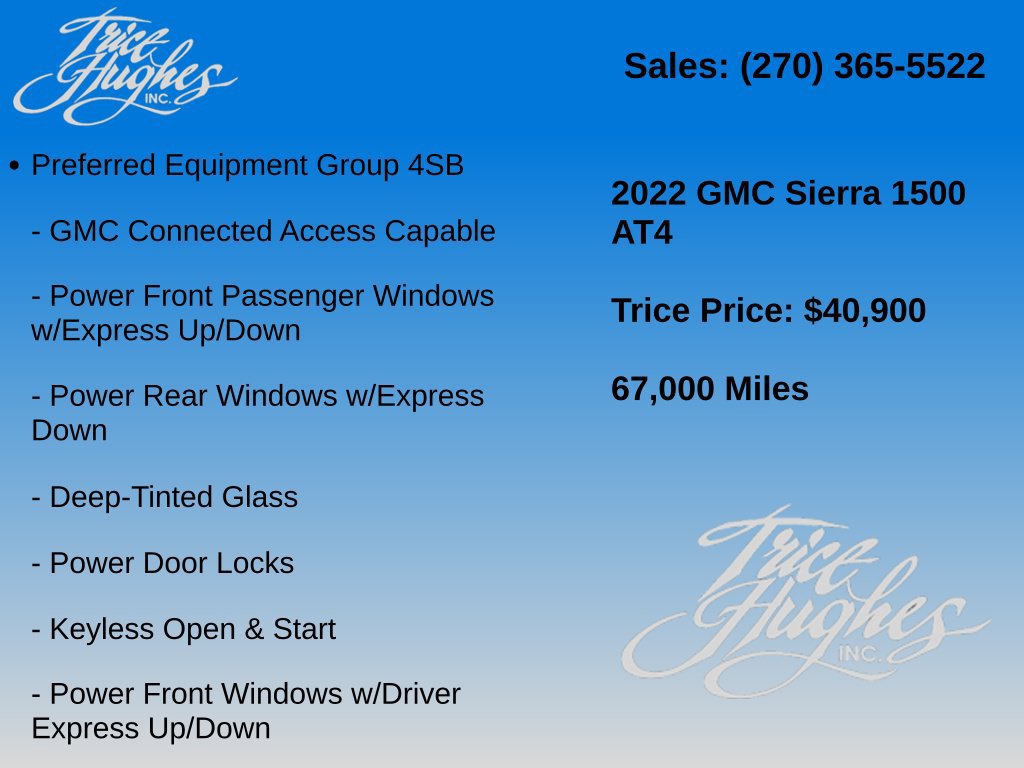Used 2022 GMC Sierra 1500 AT4 w/ AT4 Preferred Package AWD/4WD image 7