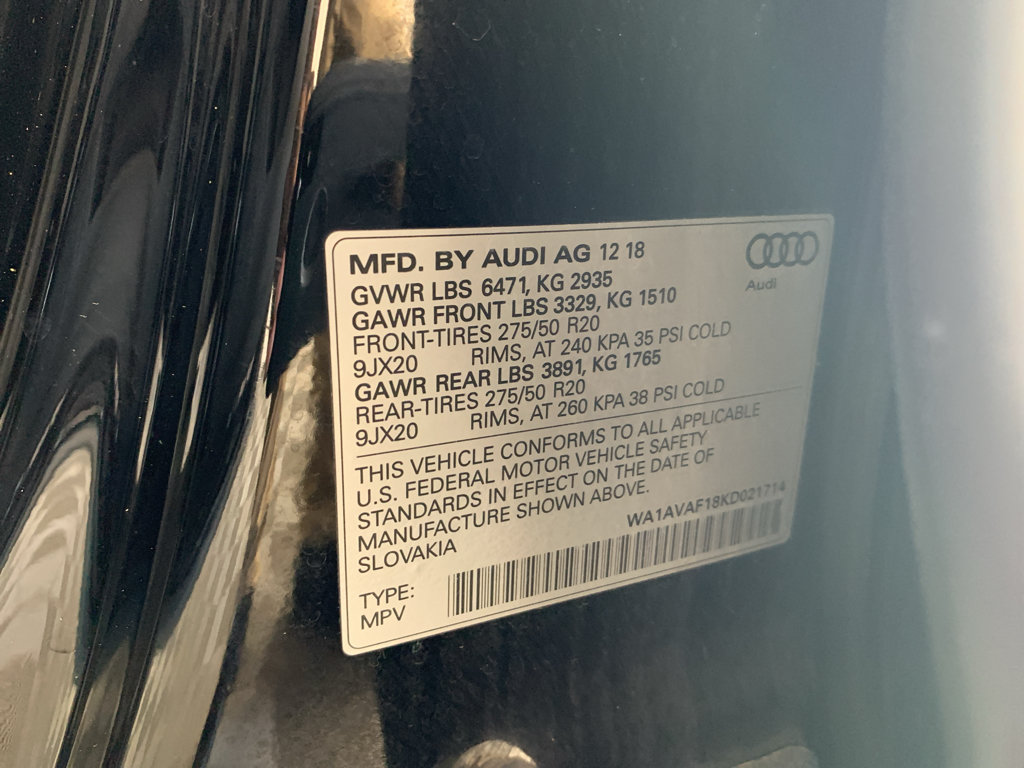 Used 2019 Audi Q8 Premium w/ Convenience Package AWD/4WD image 12