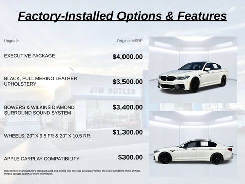 Used 2018 BMW M5 w/ Executive Package AWD/4WD image 2