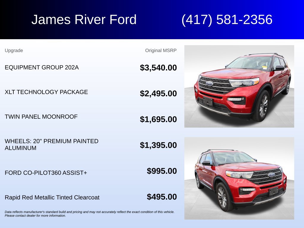 Used 2022 Ford Explorer XLT w/ Equipment Group 202A AWD/4WD image 5