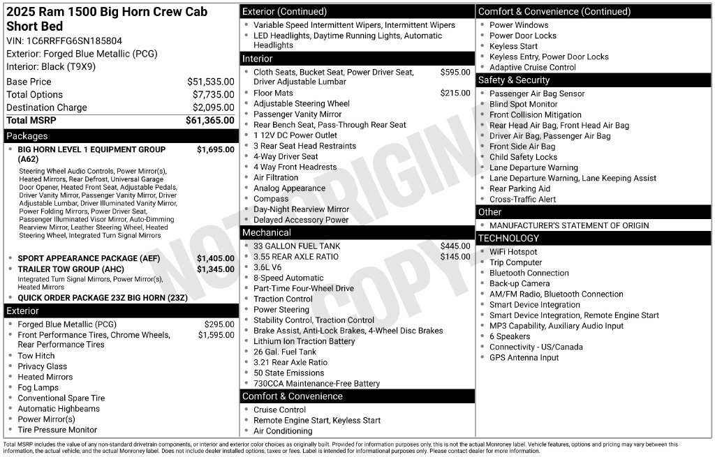 Used 2025 RAM 1500 Big Horn AWD/4WD image 35