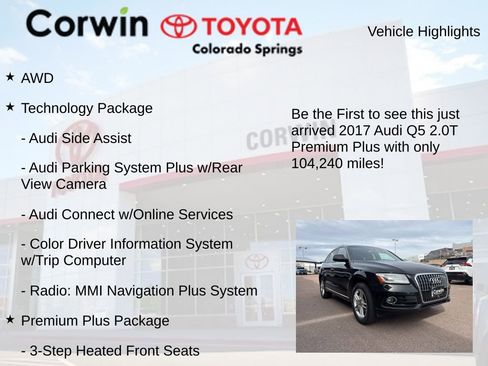 Used 2017 Audi Q5 2.0T Premium Plus w/ Technology Package image 4