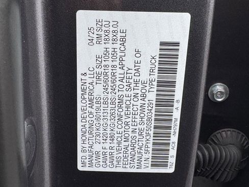 Certified 2025 Honda Ridgeline RTL image 27