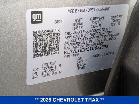 New 2026 Chevrolet Trax RS w/ Driver Confidence Package FWD image 34