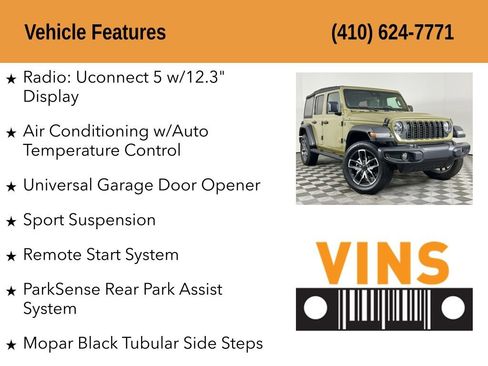 Used 2025 Jeep Wrangler Unlimited Sport S 4xe w/ Convenience Group image 5