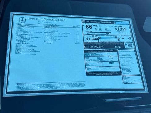 New 2026 Mercedes-Benz EQE 320 4D Sedan 4MATIC image 28