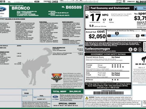 Used 2022 Ford Bronco 4-Door w/ Sasquatch Package AWD/4WD image 54