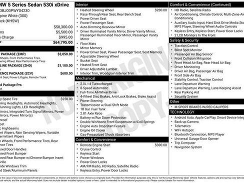 Used 2023 BMW 530i xDrive w/ M Sport Package image 51