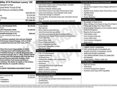 Used 2023 Cadillac XT4 Premium Luxury w/ LPO, Onyx Lite Package image 13